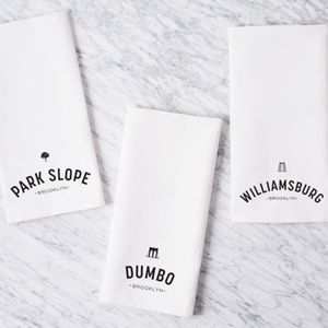 WEST ELM | Brooklyn Neighborhoods Tea Towels | NWT